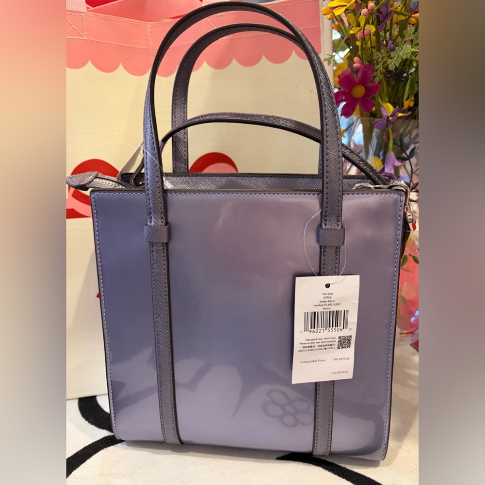 NWT KATE SPADE KENZIE MINI LILAC TOTE - Picture 2 of 7